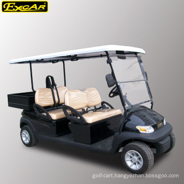 48V battery operated 4 seats electric golf cart with cargo box